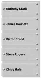 Five Panel Nameplate Sign