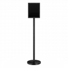 Freestanding Metal Floor Sign Holder - Includes Base, Post, Frame, Plexiglass & Back Panel