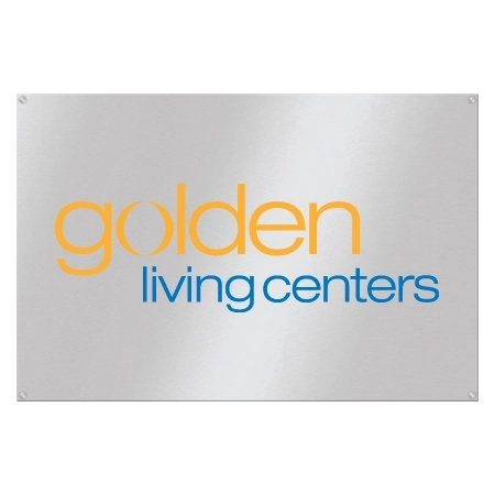 Golden Living Centers Lobby Plaque - Brushed Aluminum, Extra Large
