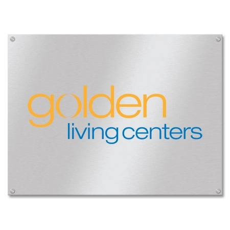 Golden Living Centers Lobby Plaque - Brushed Aluminum, Large