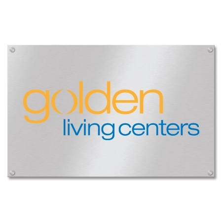 Golden Living Centers Lobby Plaque - Brushed Aluminum, Medium