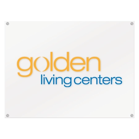 Golden Living Centers Lobby Plaque - Frosted Acrylic, Large