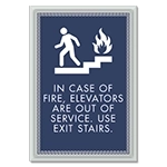 In Case of Fire, Elevators Are Out of Service - No Braille