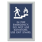 In Fire Emergency, Do Not Use Elevator - No Braille