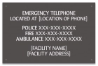 ISPSC Pool Emergency Phone Sign