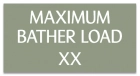 MAHC Maximum Bather Load Sign