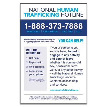 National Human Trafficking Hotline - Celtec Material