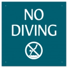 No Diving Sign with Symbol