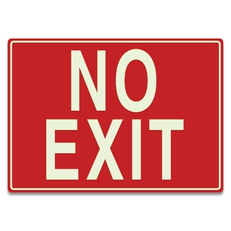 "No Exit" Sign - LaserGlow