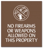 No Firearms or Weapons Allowed - Acrylic Version
