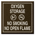 Oxygen Storage / No Smoking No Open Flame