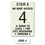 Photoluminescent Stairwell ID  4 Floors or More