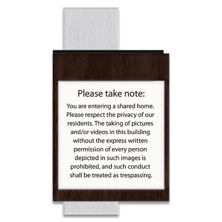 Please Take Note Sign w/Insert