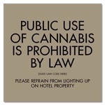 Public Use Of Cannabis Is Prohibited Sign