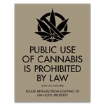 Public Use Of Cannabis Sign w/Symbol