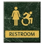 Restroom Sign w/Female & Dynamic ISA Symbols