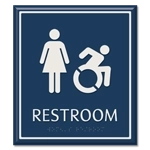 Restroom Sign w/Female & Dynamic ISA Symbols