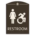 Restroom Sign w/Female & Dynamic ISA Symbols