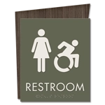 Restroom Sign w/Female & Dynamic ISA Symbols