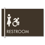 Restroom Sign w/Female & Dynamic ISA Symbols