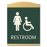 Restroom Sign w/ Female & ISA Symbols