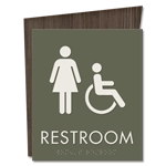 Restroom Sign w/ Female & ISA Symbols