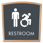 Restroom Sign w/Male & Dynamic ISA Symbols