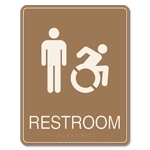 Restroom Sign w/Male & Dynamic ISA Symbols