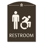 Restroom Sign w/Male & Dynamic ISA Symbols