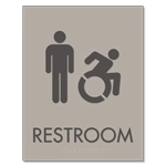 Restroom Sign w/Male & Dynamic ISA Symbols