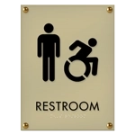 Restroom Sign w/Male & Dynamic ISA Symbols