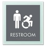 Restroom Sign w/Male & Dynamic ISA Symbols