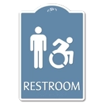 Restroom Sign w/Male & Dynamic ISA Symbols