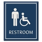 Restroom Sign w/Male & ISA Symbols