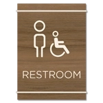 Restroom Sign w/Male & ISA Symbols