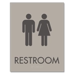 Restroom Sign w/ Unisex Symbols