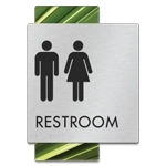 Restroom Sign w/ Unisex Symbols