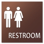 Restroom Sign w/ Unisex Symbols
