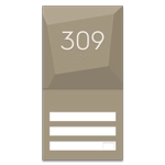 Room Number Sign - 3 Slots