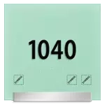 Room Number Sign w/Symbols