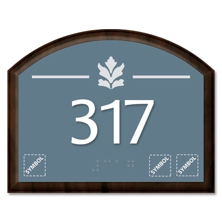 Room Number Sign w/Symbols