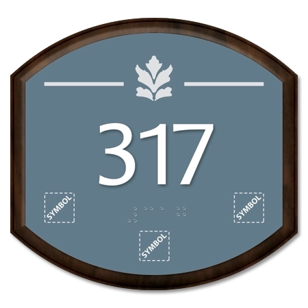 Room Number Sign w/Symbols
