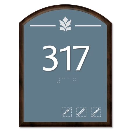 Room Number Sign w/Symbols