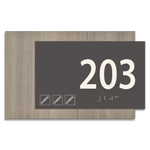 Room Number Sign w/Symbols