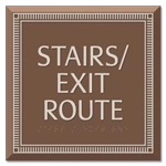 "Stairs/Exit Route" Egress Sign - CA Compliant