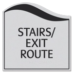 Stairs/Exit Route Egress Sign - CA Compliant