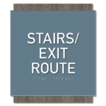 "Stairs/Exit Route" Egress Sign - CA Compliant