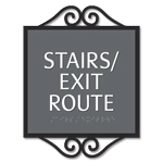 Stairs/Exit Route Egress Sign