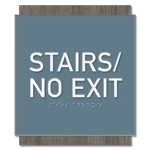 "Stairs/No Exit" Egress Sign - CA Compliant