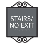 Stairs/No Exit Egress Sign
